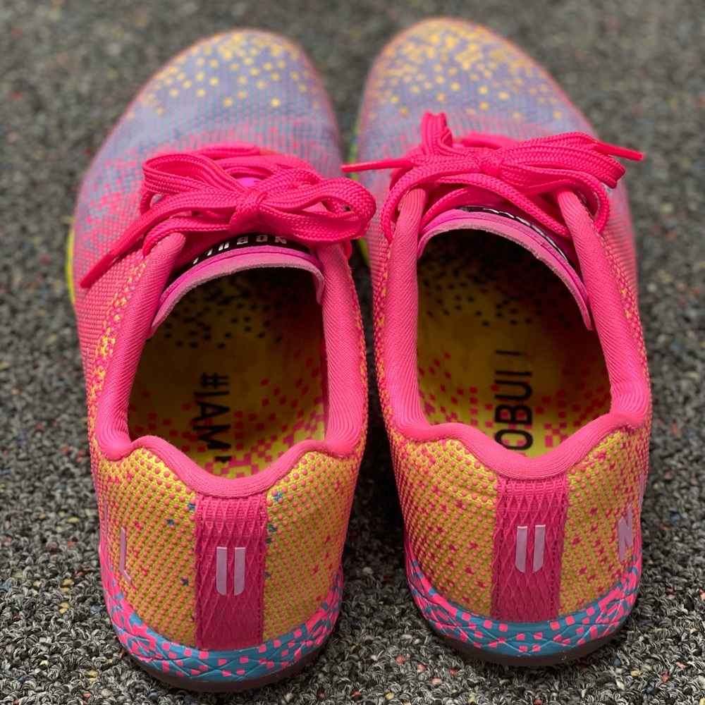 NOBULL Neon Glitch Pink Trainers - Picture 3 of 4